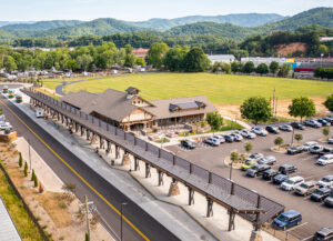 Commercial Roof Installation on Pigeon Forge Trolley Station